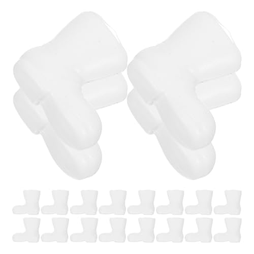 minkissy 100 Stück Mini Weihnachtsmann Stiefel Dekorative Miniatur Schuhe für Puppenhaus Weihnachtsdeko DIY Bastelprojekte Tischmittelstücke in Weiß von minkissy