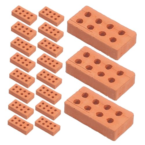 minkissy 100 Stück Mini Ziegelsteine Modellbau für Bastelmodelle für Sandtisch DIY Häuser und Architektur Kreativität von minkissy
