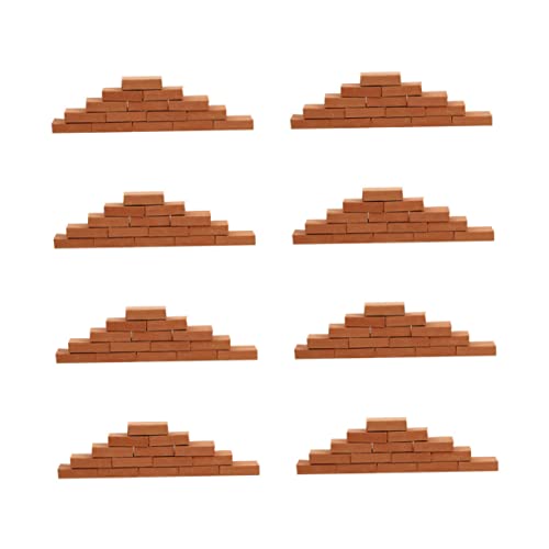 minkissy 100 Stück Miniatur Ziegelsteine Wiederverwendbare Kleine Klinkersteine für DIY Modellbau Sandtisch Puppenhaus Architektur Basteln Kreatives Bauspielzeug für Erwachsene von minkissy