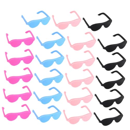 minkissy Puppenhaus Mini-brille 100-teiliges Set Puppenzubehör Ankleide-mini-sonnenbrillen Zum Basteln von minkissy