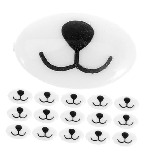 minkissy 100 Stück Sicherheitsnasen Flachoval für Stofftiere Puppen Basteln Acryl Robust Langlebig DIY Bastelzubehör für Häkeltiere Kuscheltiere Herstellung von minkissy