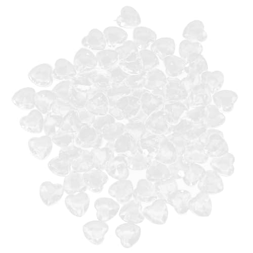 minkissy 100 Stück Strass-ornamente Herzen Edelsteine Kristalle Hochzeit Geformt Vase Partygeschenk Valentinstag Zubehör Tischkonfetti-herz Schmuck Herz Diy-dekore Acryl von minkissy