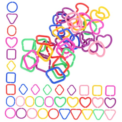 minkissy 100 Stück Teiliges Bunter Kunststoff Kettenglieder für Junge Mädchen Geometrische Lernringe zur Motorischen und Farberkennung Vielseitiges Montessori für Kindergarten Zuhause und minkissy 100 Stück Teiliges Bunter Kunststoff Kettenglieder für Junge Mädchen Geometrische Lernringe zur Motorischen und Farberkennung Vielseitiges Montessori für Kindergarten Zuhause und von minkissy