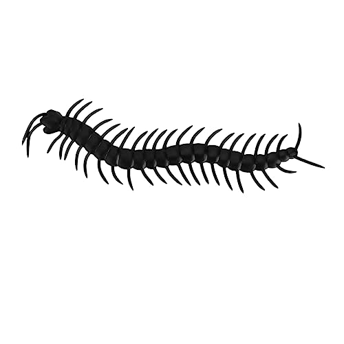 minkissy 100 Stück Teiliges Halloween Deko Realistische Bruchsichere Centipede Scherztiere Lebensechte Simulation für Party Spukhaus April Fools Vielseitige Gruselige Trickspielzeuge von minkissy