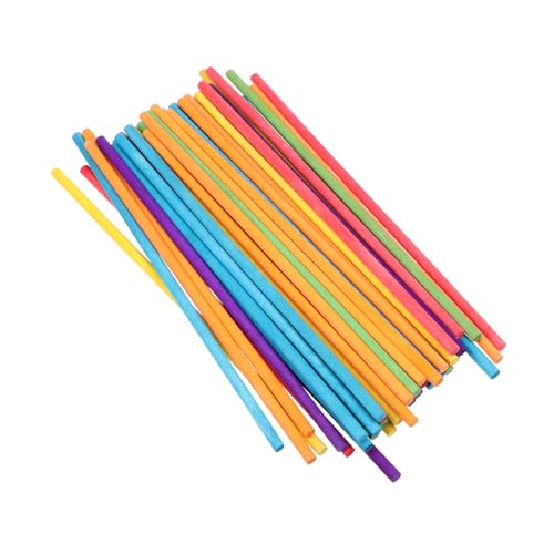 minkissy 100 Stück Teiliges Holz Musikstab Rhythmusstäbe Pädagogisches Percussion Instrument für Fördert Musikalische Entwicklung und Koordination Langlebiges Naturholz von minkissy