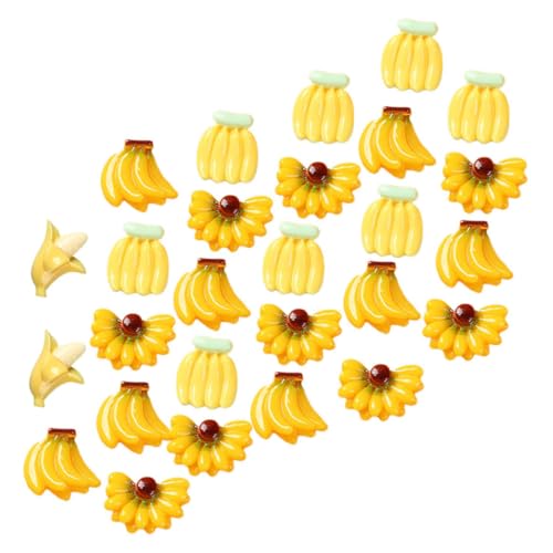 minkissy 100 Stück Teiliges Künstliche Mini Bananen aus Resin Realistische Bananenmodelle als Dekoration und Fotorequisite Lebensechte Künstliche Früchte für Restaurant und Heimdekor von minkissy