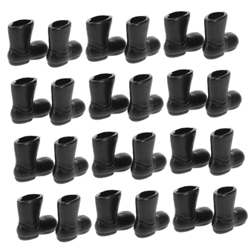 minkissy 100 Stück Teiliges Mini Weihnachtsmann Stiefel aus Kunststoff Detailreiche Puppenhaus Deko Kompakt und Vielseitig für DIY Bastelprojekte und Festliche Tischdekoration in Schwarz von minkissy