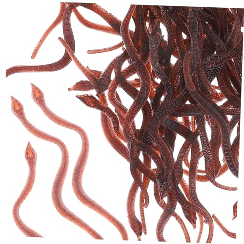 minkissy 100 Stück Teiliges Realistische Fake Schlangen aus Langlebigem PVC Kunststoff Detailgetreue Prank Requisiten für Garten Halloween und Lernzwecke Vielseitige Deko und Streichartikel von minkissy