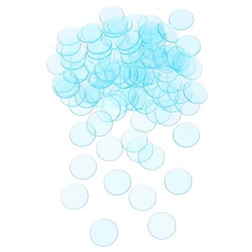 minkissy 100 Stück Transparente Bingo Chips aus Kunststoff Farbige Zählchips für Poker Spielmarken und Partyzubehör Robust und Vielseitig für Spiel und Mathematiklernen von minkissy