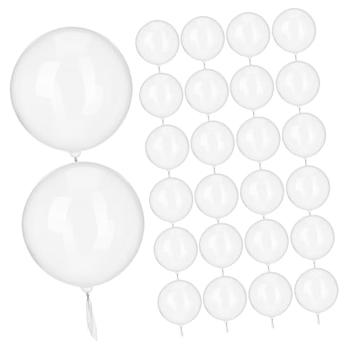 minkissy 100 Stück Transparente Bobo Ballons Tpu Material Starke Elastizität Klare Luftballons zum Befüllen Vielseitige Party Deko für Geburtstag Hochzeit Veranstaltung von minkissy