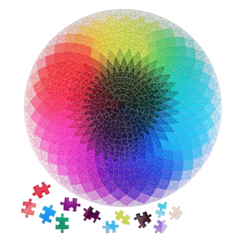 minkissy 1000 Stück Teiliges Regenbogen Puzzle für Erwachsene Rundes Farbverlauf Puzzle mit Farbwechsel aus Papier Einzigartiges Design Präzise Verarbeitung Entspannendes Familienspiel minkissy 1000 Stück Teiliges Regenbogen Puzzle für Erwachsene Rundes Farbverlauf Puzzle mit Farbwechsel aus Papier Einzigartiges Design Präzise Verarbeitung Entspannendes Familienspiel von minkissy