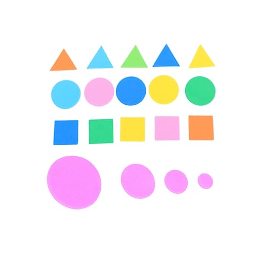 minkissy 1000Stücke Geometrische Schaumfiguren Aufkleber Bunte Selbstklebende Formen für Kreative Bastelprojekte Kognitive von Kindern für Scrapbooking von minkissy