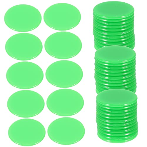 minkissy 100Stücke Bingo Zählchips Spielmarker Leuchtendem Grün für Brettspiele Wiederverwendbare Kunststoffmarker für Bingo und Glücksspielveranstaltungen von minkissy