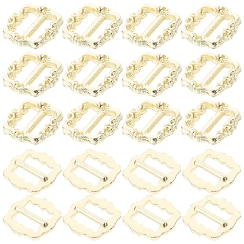 minkissy 100Stücke Mini Schnalle für Puppenschuhe Verstellbare Metallknöpfe für Puppenkleidung DIY Glide Verschlüsse für Puppen Outfits von minkissy