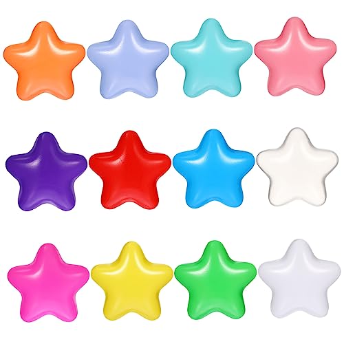 minkissy 100Stücke Sternförmige Ozeanbälle für Farbenfrohe und Sichere Boxenbälle für Schwimmbad und Indoor Spielbereiche von minkissy
