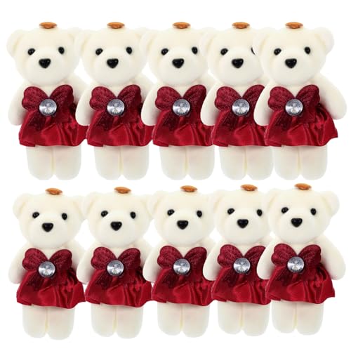 minkissy 10Stücke Plüschbärenpuppen für Hochzeitsdekoration Kuschelige Teddybären für Blumensträuße und Hochzeitsautos Valentinstagsgeschenk und Glücksbringer minkissy 10Stücke Plüschbärenpuppen für Hochzeitsdekoration Kuschelige Teddybären für Blumensträuße und Hochzeitsautos Valentinstagsgeschenk und Glücksbringer von minkissy