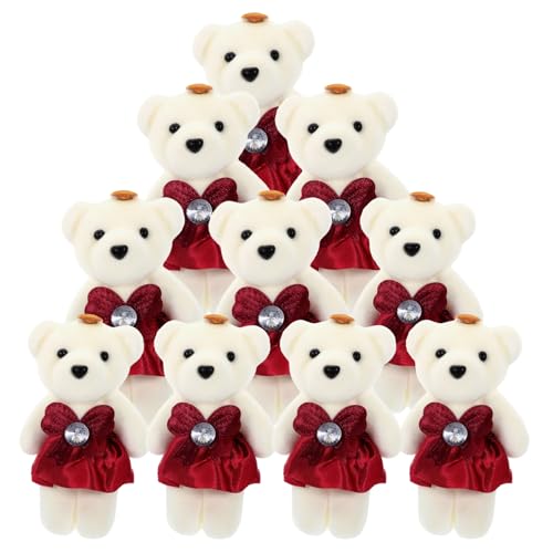 minkissy 10Stücke Plüschbärenpuppen für Hochzeitsstrauß Dekoration Kuschelige Tierpuppen aus Weichem Valentinstagsgeschenk und Glücksbringer für Freunde minkissy 10Stücke Plüschbärenpuppen für Hochzeitsstrauß Dekoration Kuschelige Tierpuppen aus Weichem Valentinstagsgeschenk und Glücksbringer für Freunde von minkissy