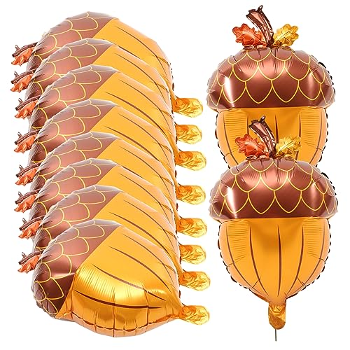 minkissy 10Stücke Teiliges Kiefernkegel Aluminium Folienballons für Thanksgiving Party Deko Herbstfest Zubehör für Wand Fenster und Tür minkissy 10Stücke Teiliges Kiefernkegel Aluminium Folienballons für Thanksgiving Party Deko Herbstfest Zubehör für Wand Fenster und Tür von minkissy