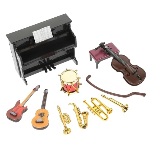 minkissy 11 Stück Teiliges Mini Musikinstrument für Puppenhaus Detailgetreue Miniatur Instrumente Dekoration Leichte Mini Ornaments für Sammelfans minkissy 11 Stück Teiliges Mini Musikinstrument für Puppenhaus Detailgetreue Miniatur Instrumente Dekoration Leichte Mini Ornaments für Sammelfans von minkissy