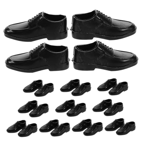 minkissy 12 Paare Miniatur Schuhe für Puppen Modeaccessoires für Jungen für Rollenspiele und Puppenhaus Spiele Einfach Anzuziehen und für Kreatives von minkissy