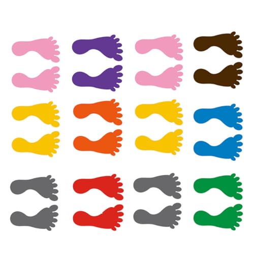 minkissy 12 Paare PVC Fußabdruck Aufkleber für Schule und Dekorative Bodenaufkleber Gemischte Farben rutschfeste Sticker für Sichere Anwendungen Badezimmern und Böden minkissy 12 Paare PVC Fußabdruck Aufkleber für Schule und Dekorative Bodenaufkleber Gemischte Farben rutschfeste Sticker für Sichere Anwendungen Badezimmern und Böden von minkissy