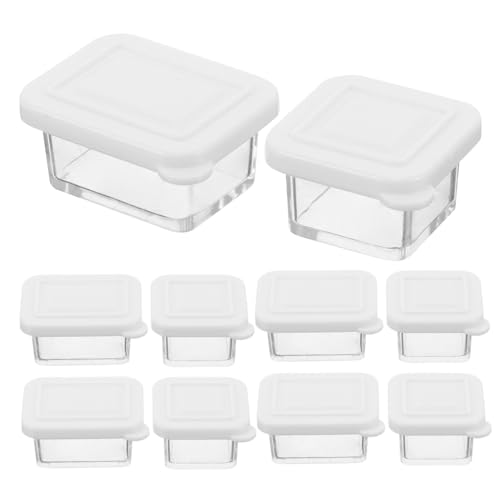 minkissy 12 Sätze Teiliges Miniatur Lebensmittelboxen Transparent Mini Snack Behälter mit Schaufel Realistische Puppenhaus Küche Aufbewahrung Miniatur Dekoration für Rollenspiele von minkissy