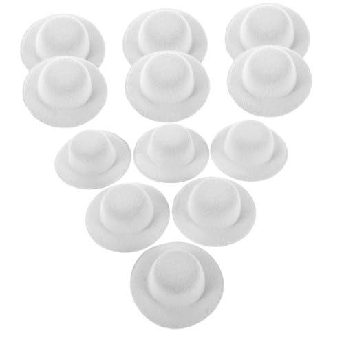 minkissy 12 Stück Elegante Stoffhüte für Puppen und Schneemänner Dekorative Mini Hüte für DIY Projekte und Festtagsdekorationen von minkissy