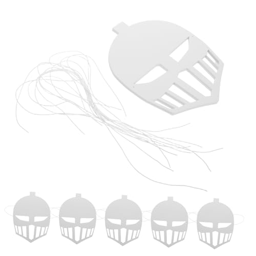 minkissy 12 Stück Maske Papier Ritterhelme Wikingerkostüm Gladiatorhelm Römerhelm Wikingerkopfbedeckung Wikingerhelm Kriegerhelm Gladiatorkostüm Karton Weiß von minkissy