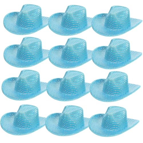 minkissy 12 Stück Mini Cowboyhut Mini Hut Cowboyhut Dekorationen Cowboyhüte Zum Basteln Kleine Westernhüte Cowgirlhut Für Cosplay Cowgirlhut Himmelblaues von minkissy