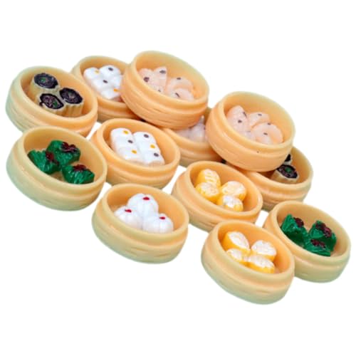 minkissy 12 Stück Mini Dampfgarer mit Gedämpften Brötchen Realistische Miniatur Food Modelle Detailreiche Dekoration für Puppenhaus und Kinderküche Teiliges minkissy 12 Stück Mini Dampfgarer mit Gedämpften Brötchen Realistische Miniatur Food Modelle Detailreiche Dekoration für Puppenhaus und Kinderküche Teiliges von minkissy