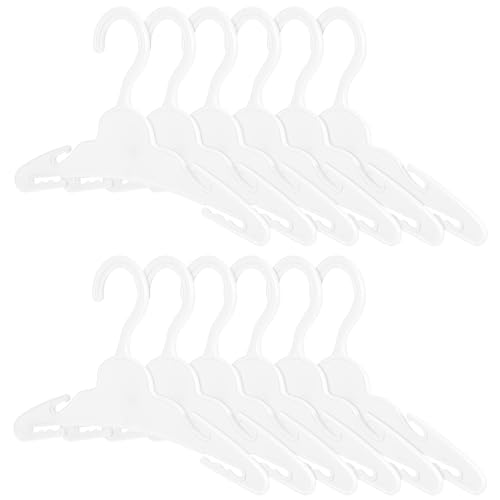 minkissy 12 Stücke Kleiner Puppenkleiderbügel für Puppen Sicher und Funktional für Puppenschränke und Miniatur Kleiderständer von minkissy