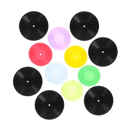 minkissy 12 Stück Mini Vinyl Schallplatten Mini Hausbedarf Gefälschte Schallplatten Puppenbedarf Modell DIY minkissy 12 Stück Mini Vinyl Schallplatten Mini Hausbedarf Gefälschte Schallplatten Puppenbedarf Modell DIY von minkissy