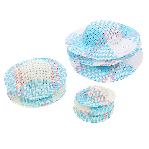 minkissy 12 Stück Miniatur Hut Gestreifte Puppenhüte für DIY für Puppenhaus Deko und Bastelprojekte von minkissy