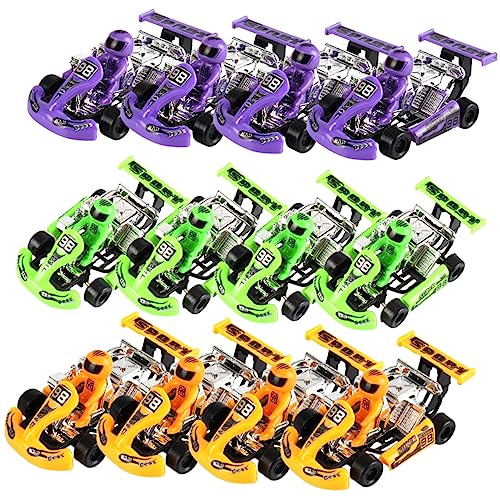 minkissy 12 Stück Teiliges Karton Rückziehspielzeug für Farbenfrohe Autos Spiel und Lernen für Jungen und Mädchen Partygeschenke für Geburtstage von minkissy