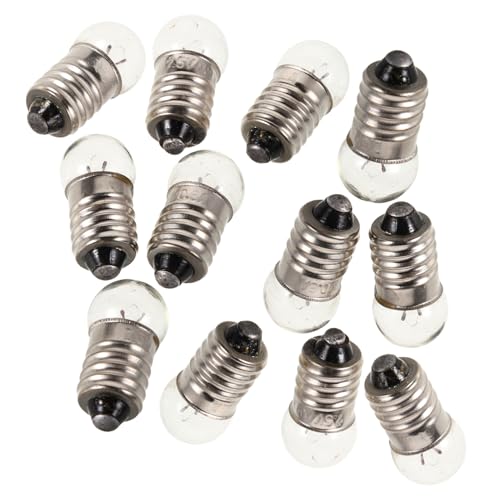 minkissy 12 Stück Teiliges LED mini Schraubfassung Konstante Beleuchtung Geeignet für Vintage taschenlampen Physikalische Experimente Camping und Outdoor anwendungen von minkissy