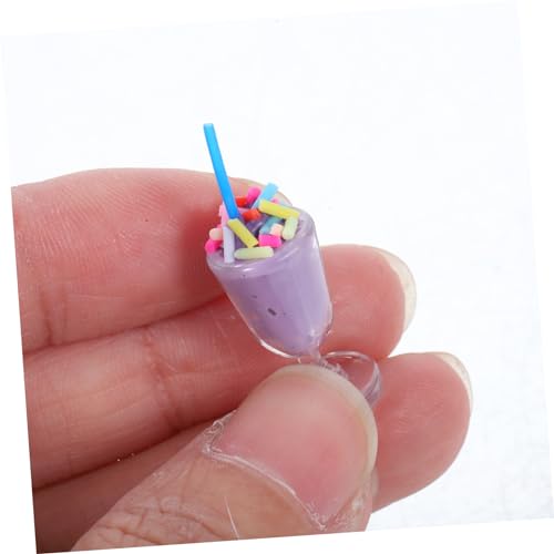 minkissy 12 Stück Teiliges Mini Eiscreme Pokal Realistische Puppenhaus Miniatur Dekoration Fein Gearbeitete Mini Eisbecher für Puppenhaus Landschaft und DIY Zubehör von minkissy