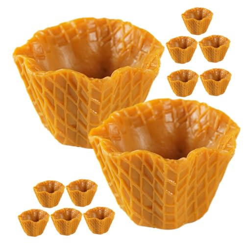minkissy 12 Stück Teiliges Mini Eiscreme Tüten aus PVC Künstliche Eiscreme Deko DIY Charms für Schmuck Kleidung und Accessoires Detailreich Langlebig Farbecht für Bastelprojekte und von minkissy