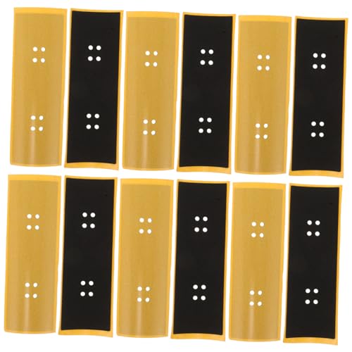 minkissy 12 Stück Teiliges Mini Finger Skateboard Griptape aus Hochwertigem rutschfest Langlebig Passend für Vielfältiges Finger Skateboard Zubehör Einfach Anzubringen und Austauschbar von minkissy