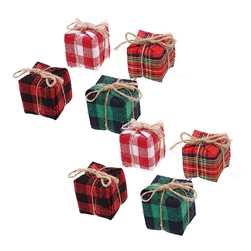 minkissy 12 Stück Teiliges Mini Geschenkbox Langlebige Weihnachtsdeko Ornamente für Puppenhaus Festliche Tischdekoration und Partyaccessoires in Bunten Farbkombinationen von minkissy