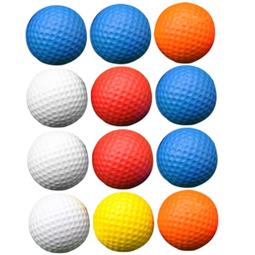 minkissy 12 Stück Teiliges Mini Golf PU Stressbälle Weiche Squeeze Spielzeuge für Effektive Stress und Angstlösung Gemischt als Party Mitgebsel und Zufällige Farbe Zufällige Farbe von minkissy