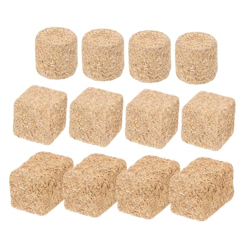 minkissy 12 Stück Teiliges Mini Heuballen Realistische Miniatur Strohballen Verschiedenen Formen Lebendige Farben für DIY Sandtisch Garten und Farm Dioramen Miniaturhaus Dekoration von minkissy