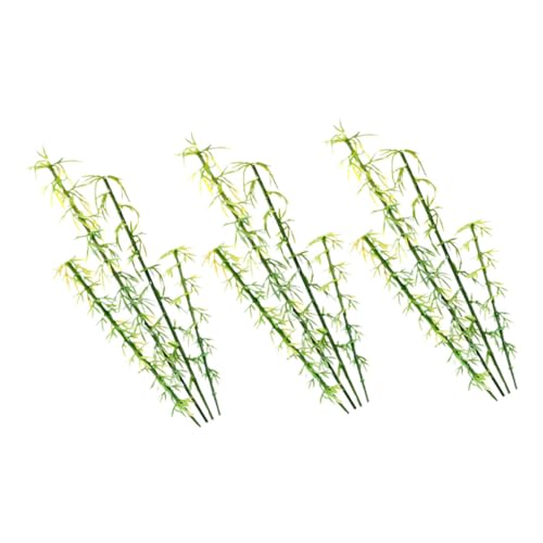 minkissy 12 Stück Teiliges Miniatur Bambusbaum aus Robustem Abs Lebensechte Kunststoff Bambusbäume für DIY Sandtischdeko und Mikrolandschaften von minkissy