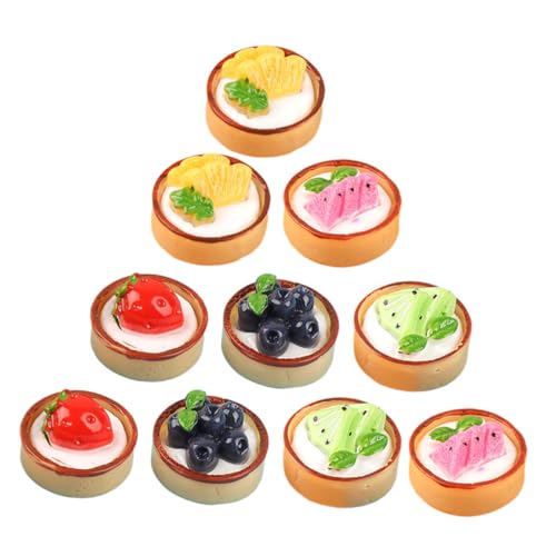 minkissy 12 Stück Teiliges Miniatur dessertmodell Realistische Künstliche Kuchen und Obsttorten Leichte Puppenhaus Dekoration Detailgetreue Essbare Deko für Mini küchenszenen von minkissy