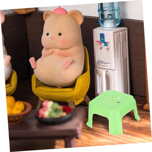 minkissy 12 Stück Teiliges Miniaturhocker Kunststoff Mini Möbel Puppenhaus Zubehör Bastelbedarf für Mikrohaus und Gartendekoration Realistische Kleine Stühle für DIY von minkissy