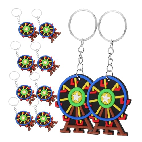 minkissy 12 Stück Teiliges Niedliche Schlüsselanhänger mit Kleinem Riesenrad Anhänger Multifunktional als Schlüssel und Taschenanhänger für Frauen und Kinderpartygeschenk von minkissy