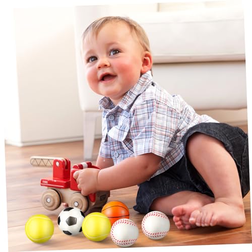 minkissy 12 Stück Teiliges PU Stressball Flexible Quetschbälle in Fußball Basketball Tennis Baseball Designs Langlebig und Sicher Sport Mottoparty Geschenke zur Stresslinderung und von minkissy