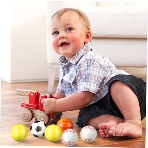 minkissy 12 Stück Teiliges PU Stressball Flexibler Sportsqueeze für Fussball Basketball Tennis Baseball Anti Stress für Erwachsene zur Angst Stresslinderung von minkissy