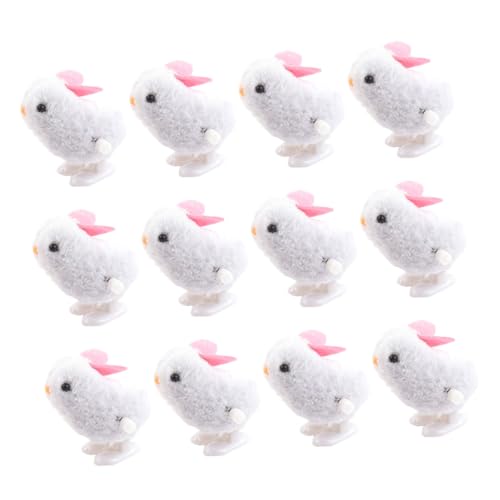 minkissy 12 Stück Teiliges Plüsch Hasen Aufziehspielzeug aus Hochwertigem Material Langlebig und Sicher Kindgerecht Kleine Fördert Koordination und Fantasie Niedliche Cartoon Designs für von minkissy
