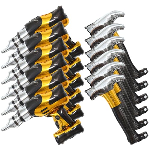 minkissy 12 Stücke Aluminium Folie Ballon Reparatur Werkzeuge für Bauparty Geeignet für Jungen Geburtstag Kreative Partygestaltung minkissy 12 Stücke Aluminium Folie Ballon Reparatur Werkzeuge für Bauparty Geeignet für Jungen Geburtstag Kreative Partygestaltung von minkissy