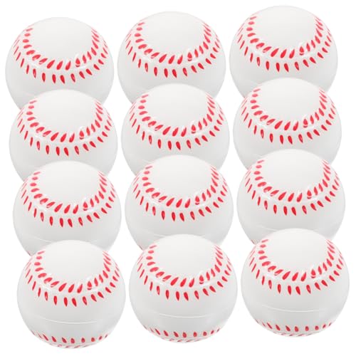 minkissy 12 Stück Teiliges Weiche Elastische Baseballs für Jahre Langlebige Schaumstoffbälle für Training Sicherer Softball für Anfänger und Familien Spielvergnügen von minkissy
